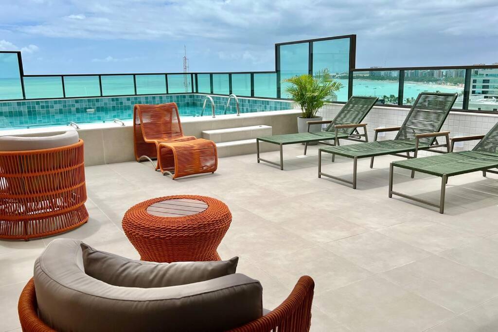 Smart Stay 1103 Na Praia De Ponta Verde - Piscina - Academia - Ar Na Sala - Coworking - A 200M Da Praia Maceió Kültér fotó