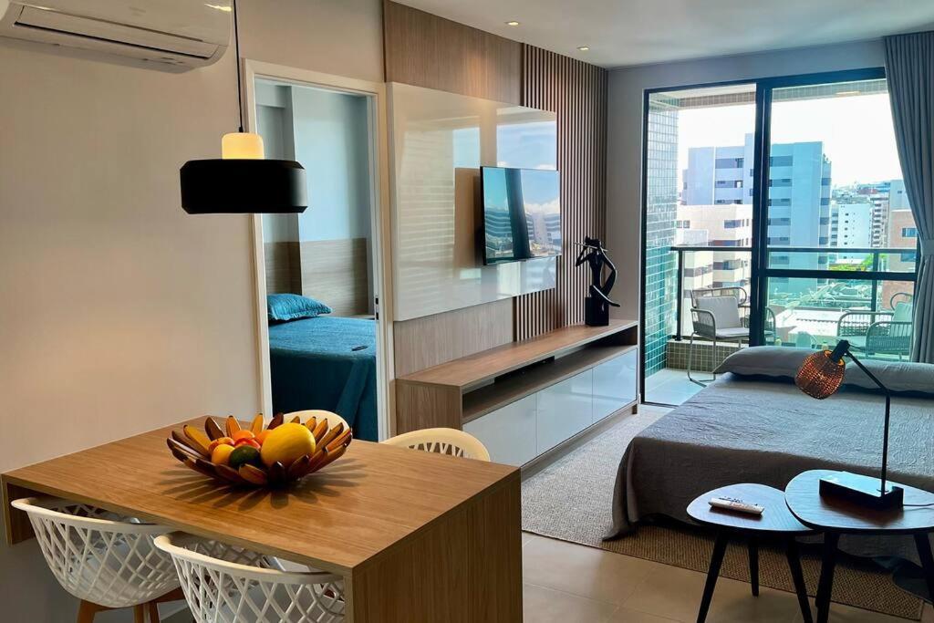 Smart Stay 1103 Na Praia De Ponta Verde - Piscina - Academia - Ar Na Sala - Coworking - A 200M Da Praia Maceió Kültér fotó